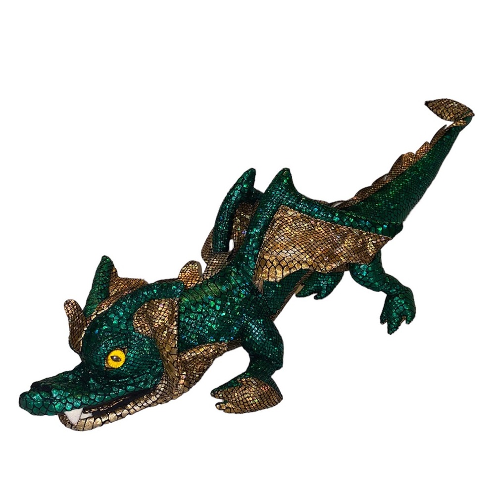 The Puppet Company Shiny Green Dragon Hand Puppet